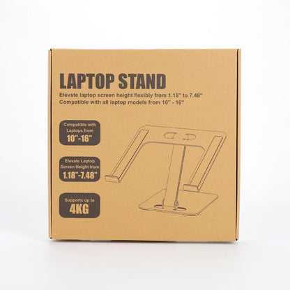 Laptop Stand Lap Desk, Ergonomic Foldable Computer Stand with Adjustable Height, Ventilated Aluminium Alloy Riser Compatible with Macbook Air, Pro, All 10-16" Laptops (Silver)