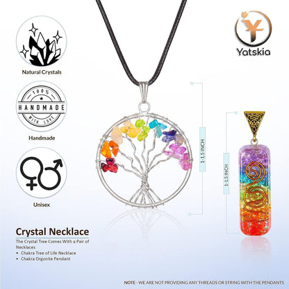 Chakra Tree - Crystal Tree - Healing Crystals - Seven Chakra Tree - Crystals and Gemstones - Home Decor - Feng Shui Decor - Handmade Reiki Office Decorations - Spiritual Gifts