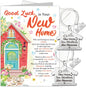 New Home Gifts, New Home Card, Good Luck in Your New Home Cards, New House Cards with New Home Keyring, House Warming Gifts New Home Gift, Housewarming Gifts for Friends Couples and Family