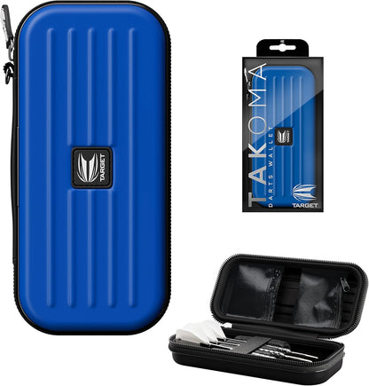 Darts Takoma Darts Wallet, Regular Size, Blue | Darts Case Holds 3 Darts | Protective EVA Dart Holder with Double Zip Lock Inner Pouches | Professional Darts Accessories