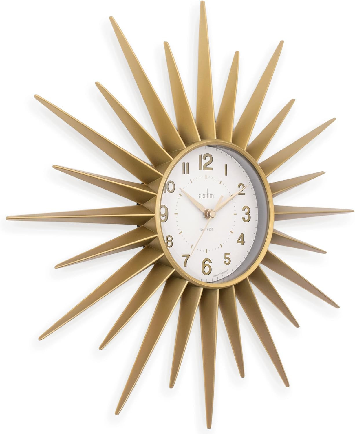 Clock, Gold, 43 Cm L X 43 Cm W