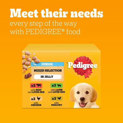 Junior Wet Dog Food for Young Dogs and Puppies, 12 Pouches (12 X 100 G)