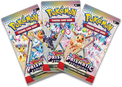 TCG: Scarlet & Violet—Prismatic Evolutions Poster Collection (3 Booster Packs & 3 Foil Promo Cards)