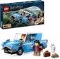 Harry Potter Flying Ford Anglia Car Toy for 7 plus Year Old Kids, Boys & Girls, Buildable Model with Ron Weasley Character Minifigure and Hedwig the Owl Figure, Wizarding World Gifts 76424
