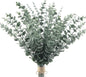 24Pcs Eucalyptus Stems Artificial Eucalyptus Leaves Stems Real Grey Green Touch Leaf Branches for Home Office Flowers Bouquet Centerpiece Wedding Decoration