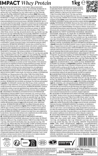 Impact Whey Protein - Vanilla 1KG