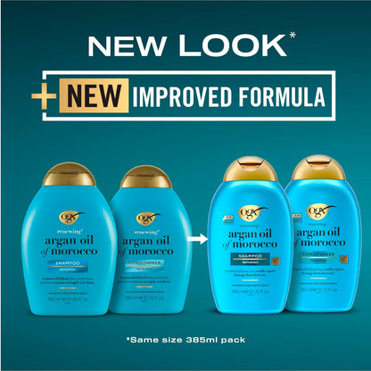 Argan Oil of Morocco Repairing Shampoo, Moisturises, Restores and Strengthens, for Dry and Damaged Hair, Sulfate Free Surfactants, 385Ml, Packaging May Vary
