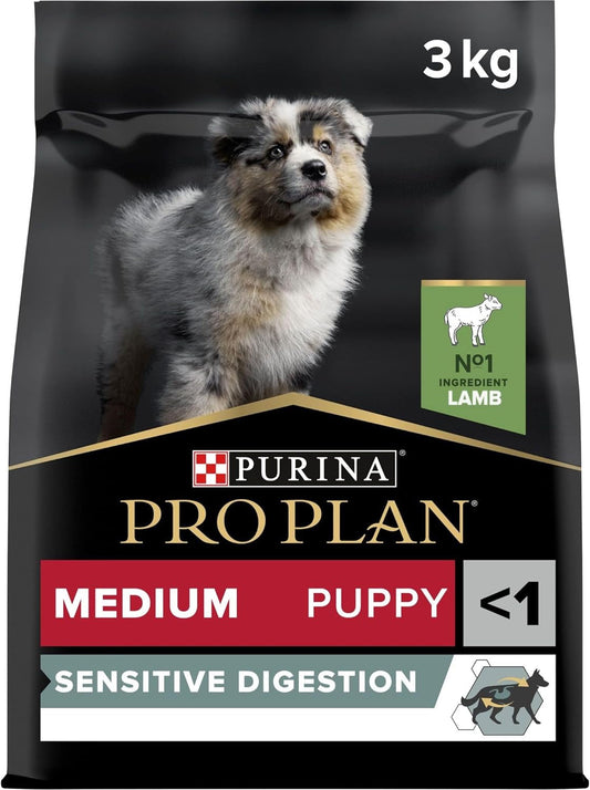 Sensitive Digestion Medium Puppy Dry Dog Food Lamb 3Kg, for Neutered Dogs