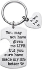 Stainless Steel Step Daddy Keyring - 'Thank You for Being the Dad You Didn'T Have to Be