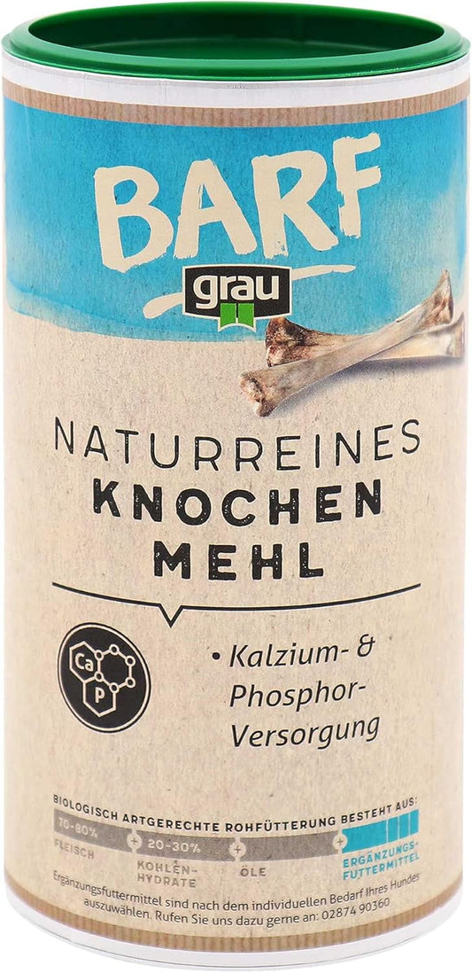 Original 100% Natural Pure Bovine Bone Meal, Natural Calcium for Bone Development and Joints, Pack of 1 (1 X 800 G), Feed Supplement for Dogs and Cats