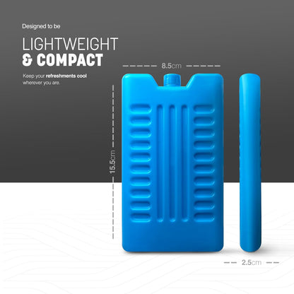 Freezer Blocks for Cooler Bags - Reusable Ice Packs for Lunch Box, Travel, Picnic, and Outdoor Activities Multicolour (6 Pack)