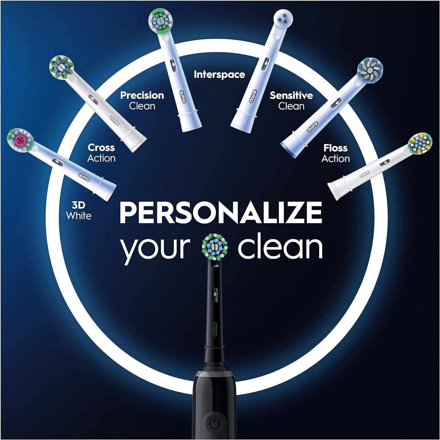 Pro 3 Electric Toothbrushes for Adults, Gifts for Women / Men, 1 Cross Action Toothbrush Head & Travel Case, 3 Modes with Teeth Whitening, 2 Pin UK Plug, 3500, Black, Oral B