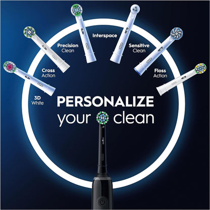 Pro 3 Electric Toothbrushes for Adults, Gifts for Women / Men, 1 Cross Action Toothbrush Head & Travel Case, 3 Modes with Teeth Whitening, 2 Pin UK Plug, 3500, Black, Oral B