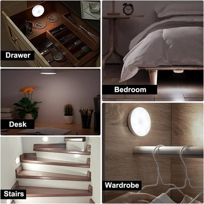 Motion Sensor Lights Indoor Rechargeable Wireless Wall Light LED Stair Night Lights Lamps with Auto/On/Off for Stairs Living Room Bathroom Corridors Closet Kitchen under Cabinets