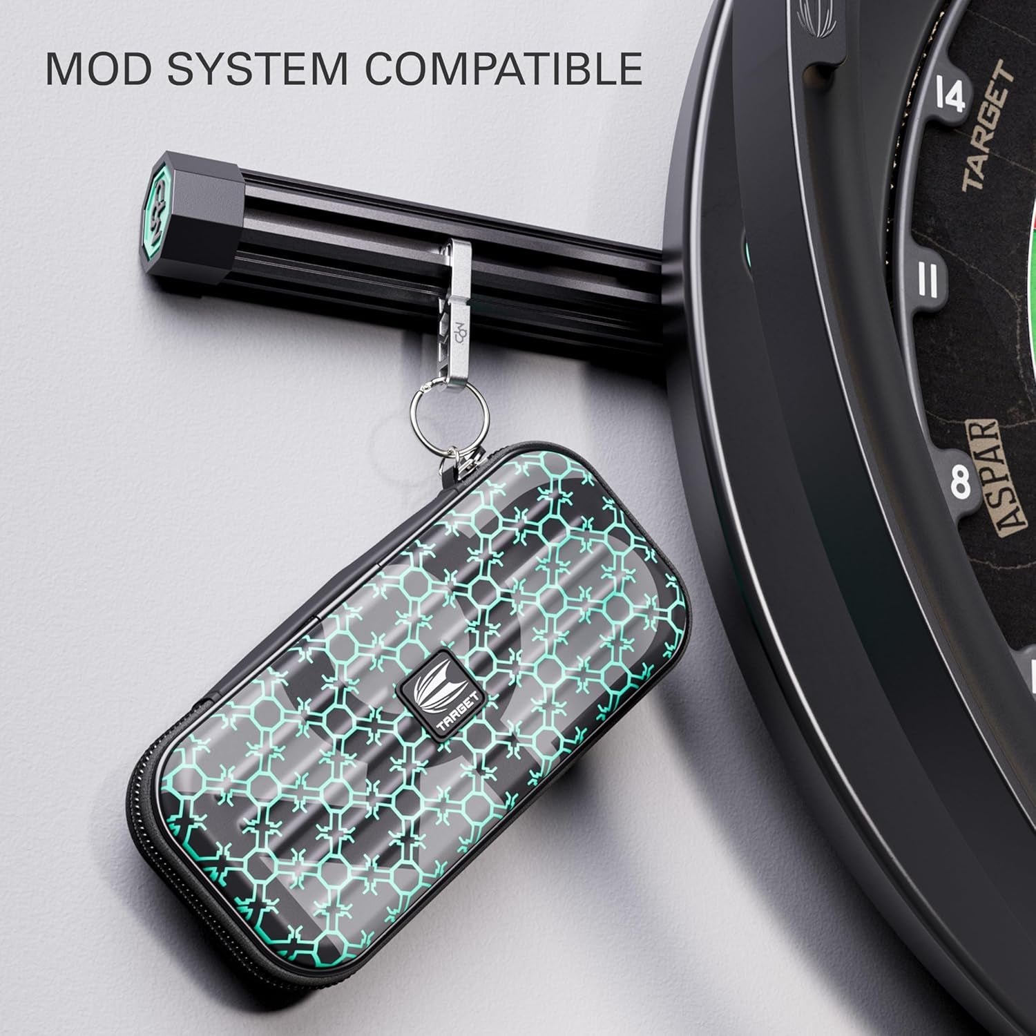 Darts Takoma Darts Wallet, Regular Size, MOD Design | Darts Case Holds 3 Darts | Protective EVA Dart Holder with Pouches & Key Fob