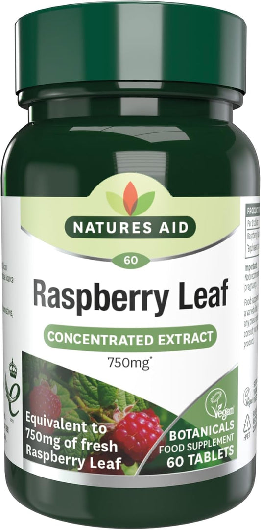 Raspberry Leaf, High Potency, Equivalent to 750 Mg Dried Raspberry Leaf, Vegan, 60 Tablets