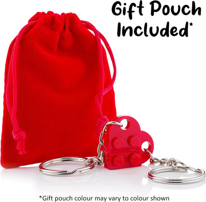 Heart Keyring | Two Keyrings | Gift Pouch Included | Red