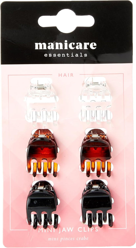 6 Mini Jaw Clips, Claw Clips for Sectioning and Decorating the Hair, Non-Slip Hair Accessories, Hair Clamps for Holding Back Hair, Hair Accessory, Gentle and Comfortable on the Hair and Scalp