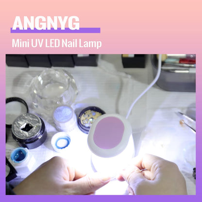 UV Nail Lamp,  9W Mini Nail Dryer Portable UV Lamps for Gel Nails USB Gel Lamp, 60S Quick Drying Nail Lamp for Gel Polish (Purple)