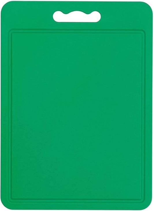 Large Green Poly Chopping Board, Multipurpose Anti-Slip Surface, Easy Clean and Dishwasher Safe with Handle, 40 X 30Cm, Other Colour Options Available