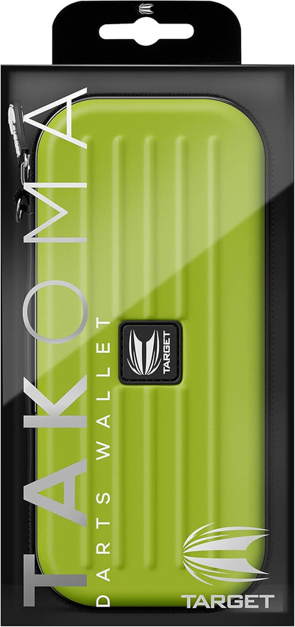 Darts Takoma Darts Wallet, Regular Size, Green | Darts Case Holds 3 Darts | Protective EVA Dart Holder with Double Zip Lock Inner Pouches | Professional Darts Accessories