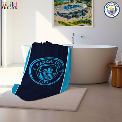 Manchester City FC  Official Towel | Super Soft Feel, Badge Football Club Design | Perfect the Home, Bath, Beach & Swimming Pool | One Size 75Cm X 150Cm | 100% Cotton