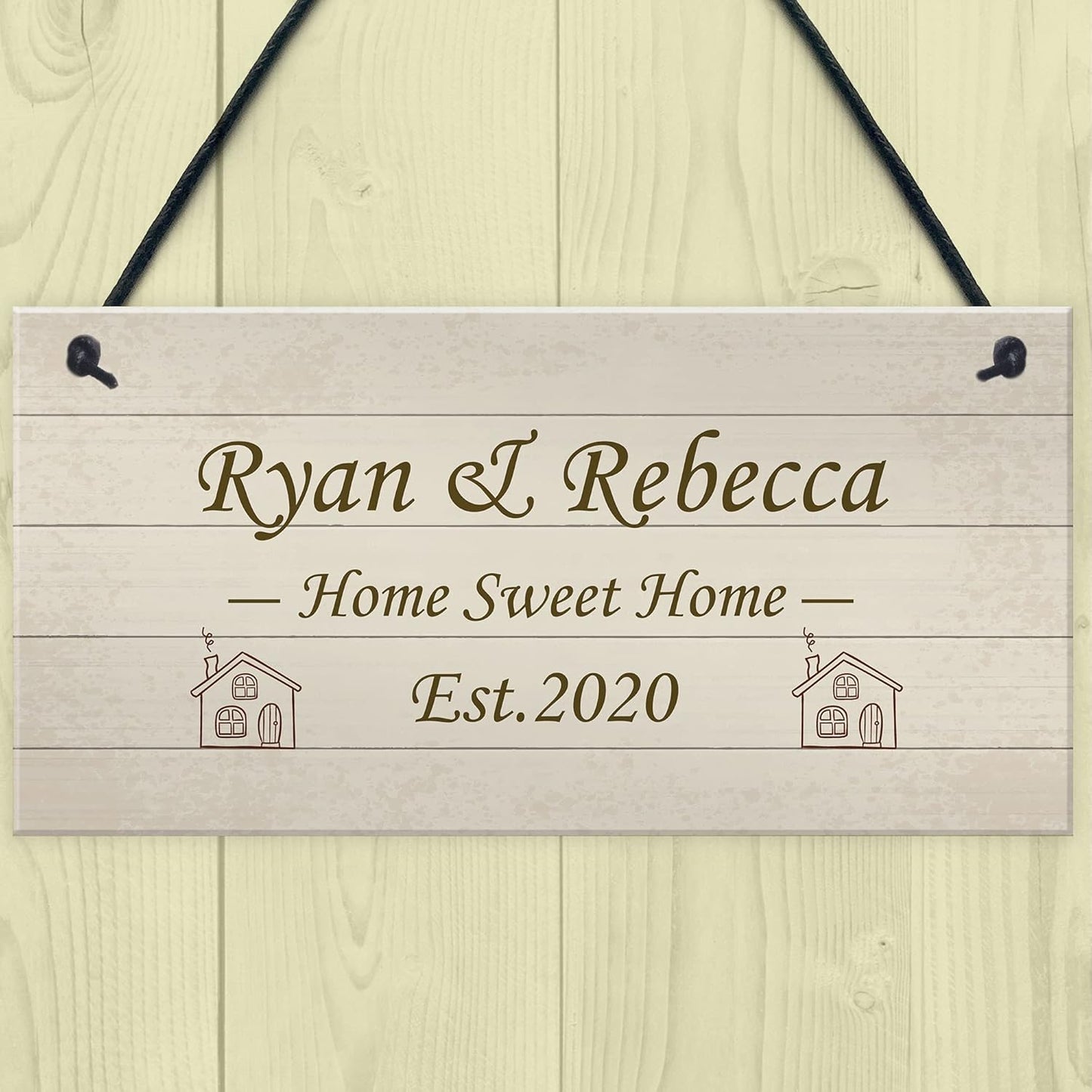 Home Sweet Home Sign PERSONALISED Welcome New Home Gift for Friend