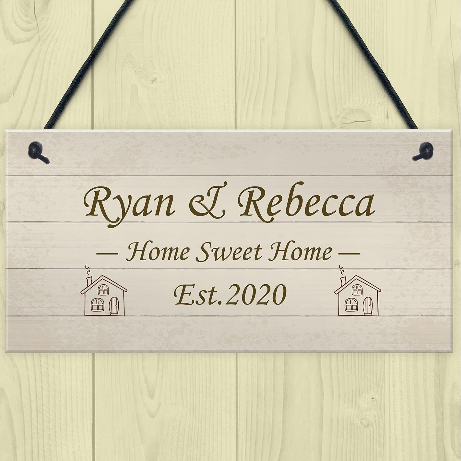 Home Sweet Home Sign PERSONALISED Welcome New Home Gift for Friend
