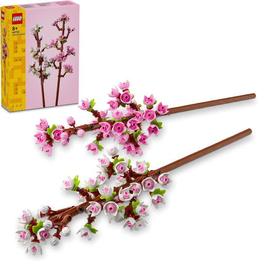 Cherry Blossoms Artificial Faux Flowers Set - Makes a Great Desk Decor Accessory or Kids' Bedroom Decoration - Gift Idea for 8 plus Year Old Girls, Boys and Teens - Valentine'S Day Treat - 40725
