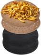 TLINER1 4 Pack of round Air Fryer Liners, Suitable for Air Fryers between 2 Litre and 4 Litre, Non-Stick, Reusable, Gold & Black