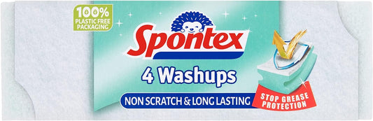 4 Washups Non Scratch Sponge Scourers