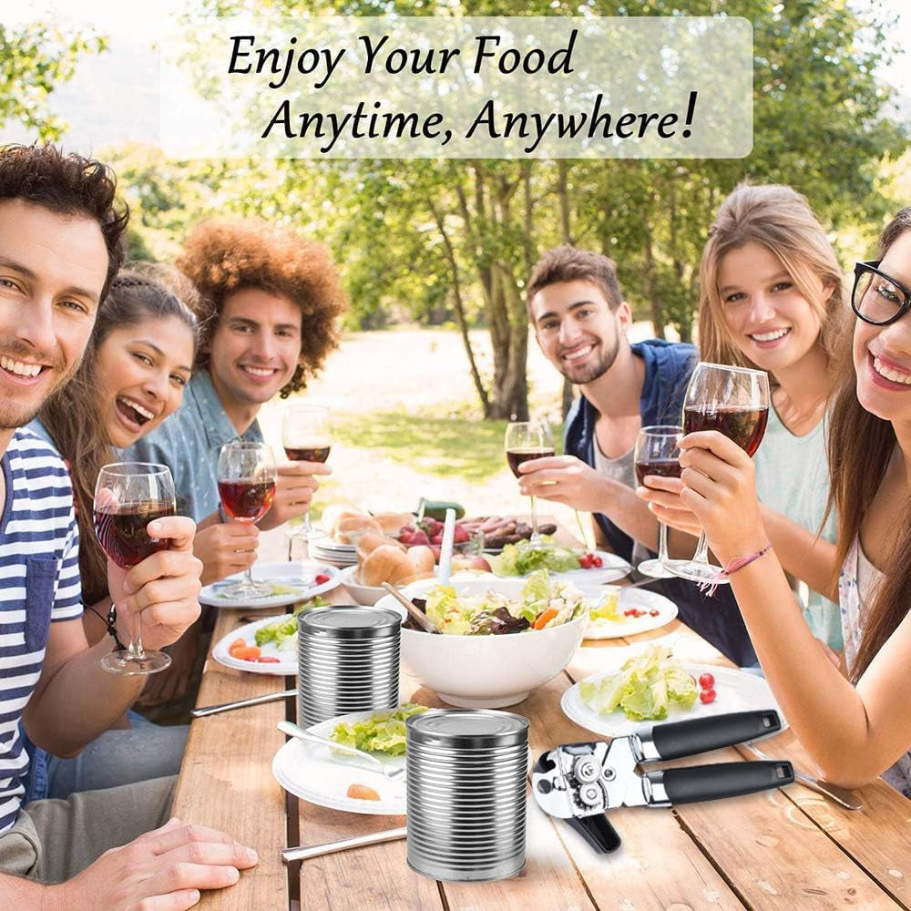 Tin Openers Can Opener 3-In-1 Stainless Steel Manual Tin Openers with Non-Slip Handle Can Openers Perfect Kitchen Tool