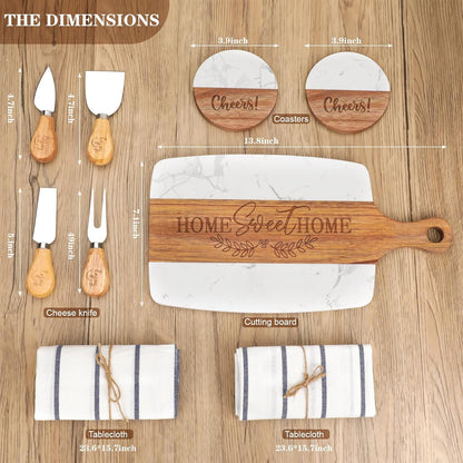 New Home Gifts,House Warming Gifts New Home,Unique Housewarming Gift Baskets for New House, New Home, Couples, Women,Cutting Board Set Gifts for New Homeowners