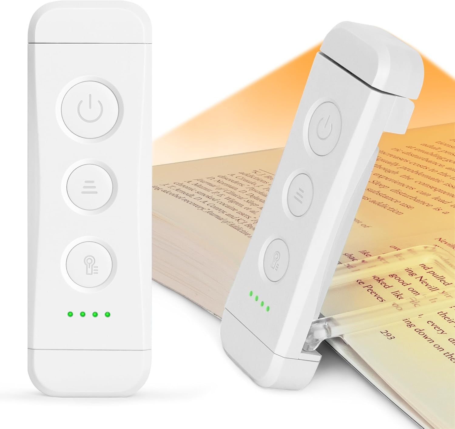 Reading Light Book Light Clip On, Eye Caring Reading Lights for Books in Bed, 3 Colours & 5 Brightness Dimmable, Portable & Flexible, Long Lasting up to 80 Hrs, Perfect for Book Lover