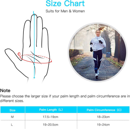 Running Gloves, Touch Screen Anti-Slip Lightweight Gloves Liners for Cycling Biking Sporting Driving for Men Women