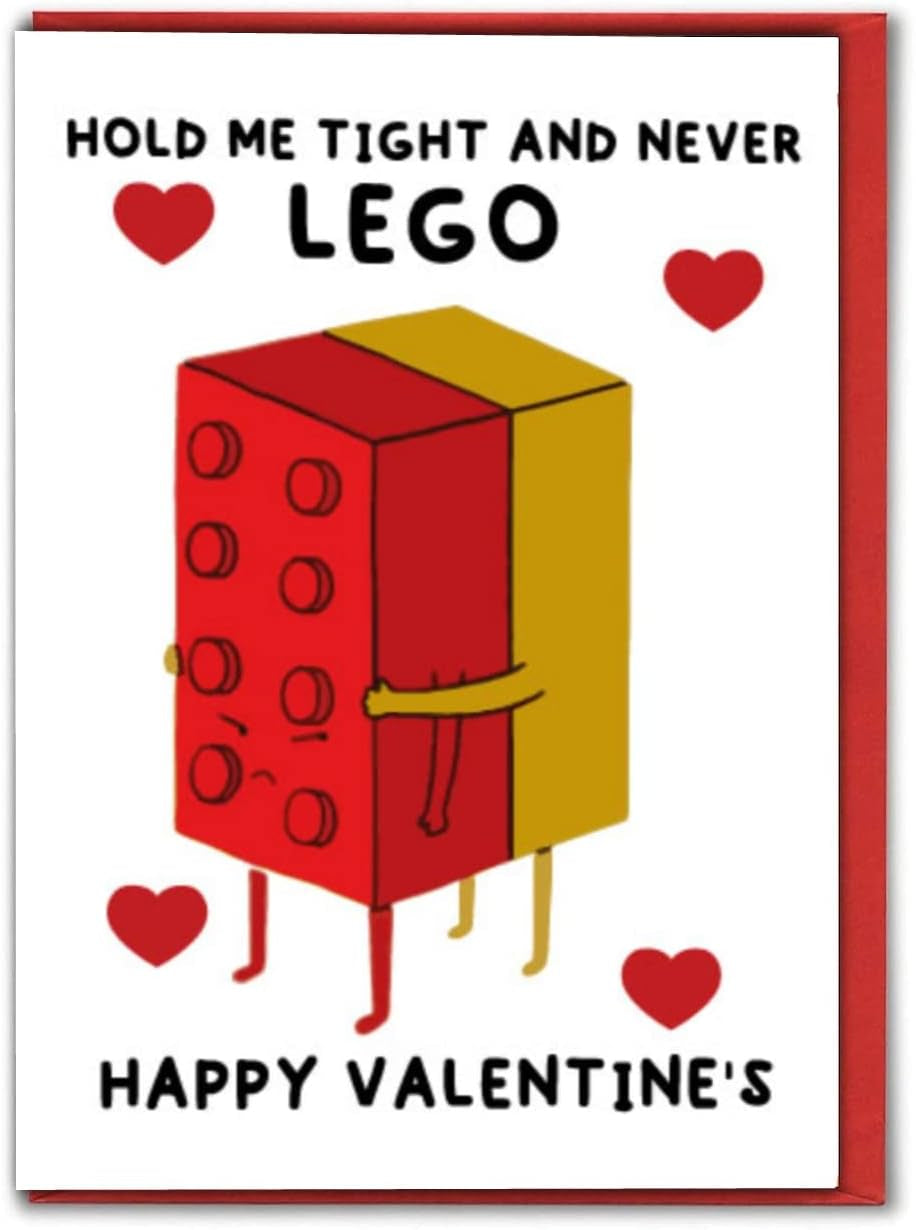 Funny Valentine'S Day Card - Hug Me and Never Le Go Valentines Day Card - Funny Valentines Day Card - Cute Card for Girlfriend or Boyfriend V300