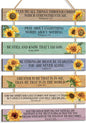 Bible Verse Wood Sign,Sunflower Christian Wall Art,(1.5"X12"), Bible Gift Set Ordination Gifts the Chosen Gifts,Baptism Christian Gifts for Women Inspirational Plaque Sign for Home,Office Decor