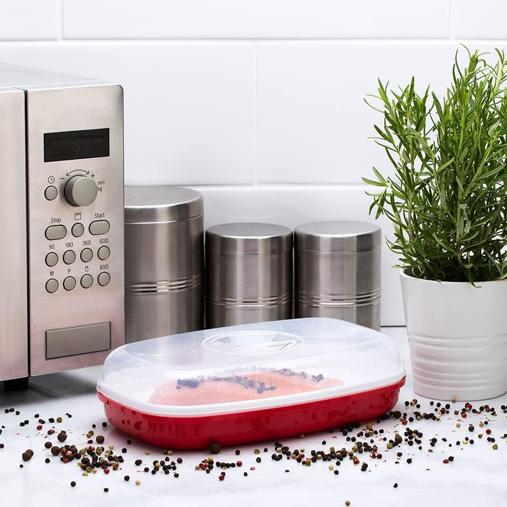 NS626 Microwave Fish Streamer/Poacher, Red Base, Clear Lid, 270Mm