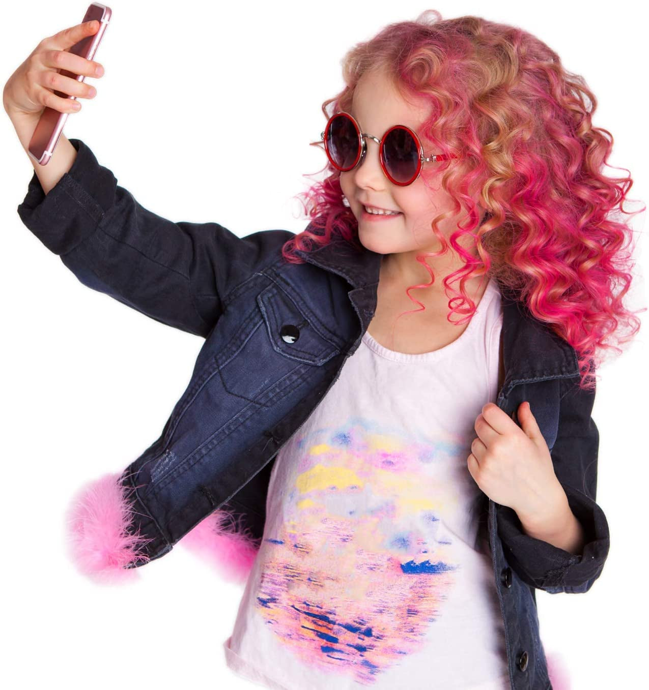 Hair Chalk Gifts for Girls - 10 Temporary Non-Toxic Easy Washable Hair Dye Colourful, Metallic, Glitter Pens - Games Birthday Present