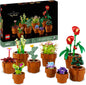 Botanicals Tiny Plants - 9 Potted Artificial Flowers Set for Indoors Incl. Faux Cactuses & Red Anthurium - Gift for Valentine'S Day for Women and Men - Home Decor - 10329