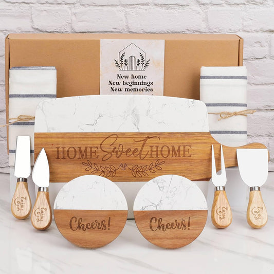 New Home Gifts,House Warming Gifts New Home,Unique Housewarming Gift Baskets for New House, New Home, Couples, Women,Cutting Board Set Gifts for New Homeowners