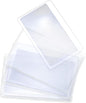 3 Pieces Credit Card Size Magnifier Fresnel Magnifying Lens Reading Plastic Pocket Magnifier Card Loupe Aid Helper Fresnel Lens for Reading and Fire Starter, Transparent