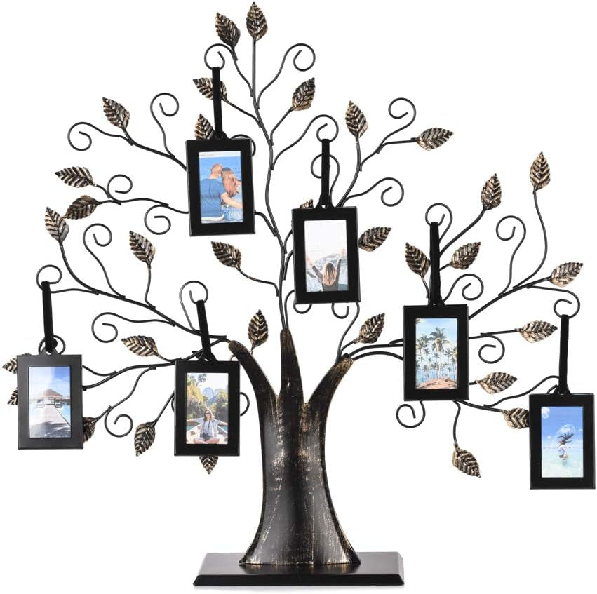 Family Tree Photo Frame with 6 Hanging Picture Frames