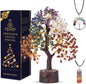 Seven Chakra Crystal Tree - Crystal Gifts - Chakra Tree - Gemstone Tree - Crystal Tree of Life - Bonsai Tree - Birthday Gift for Women - House Warming Gifts New Home - Feng Shui - Money Tree
