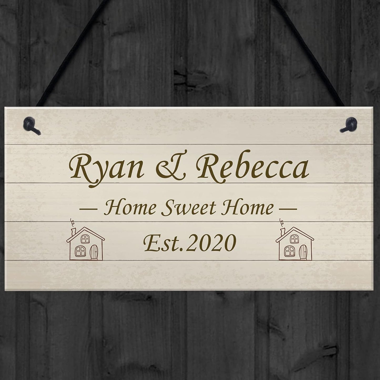 Home Sweet Home Sign PERSONALISED Welcome New Home Gift for Friend