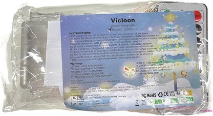 Curtain Fairy Lights, LED Curtain Lights, Waterproof Window String Lights with Remote Control Timer for Outdoor Indoor Party Bedroom Decoration (100-LED)