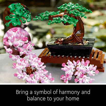 Botanicals Bonsai Tree - Faux Plant for Adults - Home Decor Set with Artificial Cherry Blossom Flowers - DIY Building Project - Gift Idea for Valentine'S Day - Botanical Collection - 10281