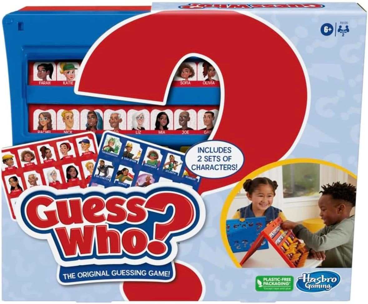 Guess Who? Original Guessing Board Game for 6+ Year Old Kids, Party & Family Games for Children and Adults, for 2 Players