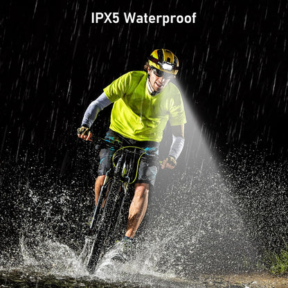 Head Torch Rechargeable, 2 Pack 2000L Super Bright Headlamp Headlight with 8 Light Modes, Spotlight Floodlight Combination, Sensor Control, Waterproof, Long Battery Life for Running,Camping