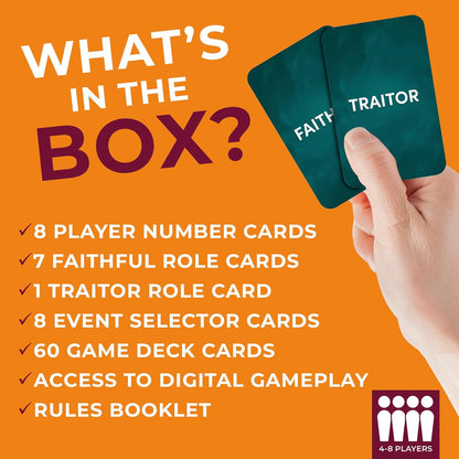 the Traitors Card Game | Based on the Hit TV Show | Family Social Deduction Fun | Great Game for Group Gatherings